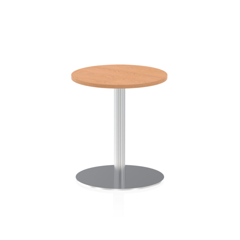 Italia Round Poseur Table Silver Leg - Image 5