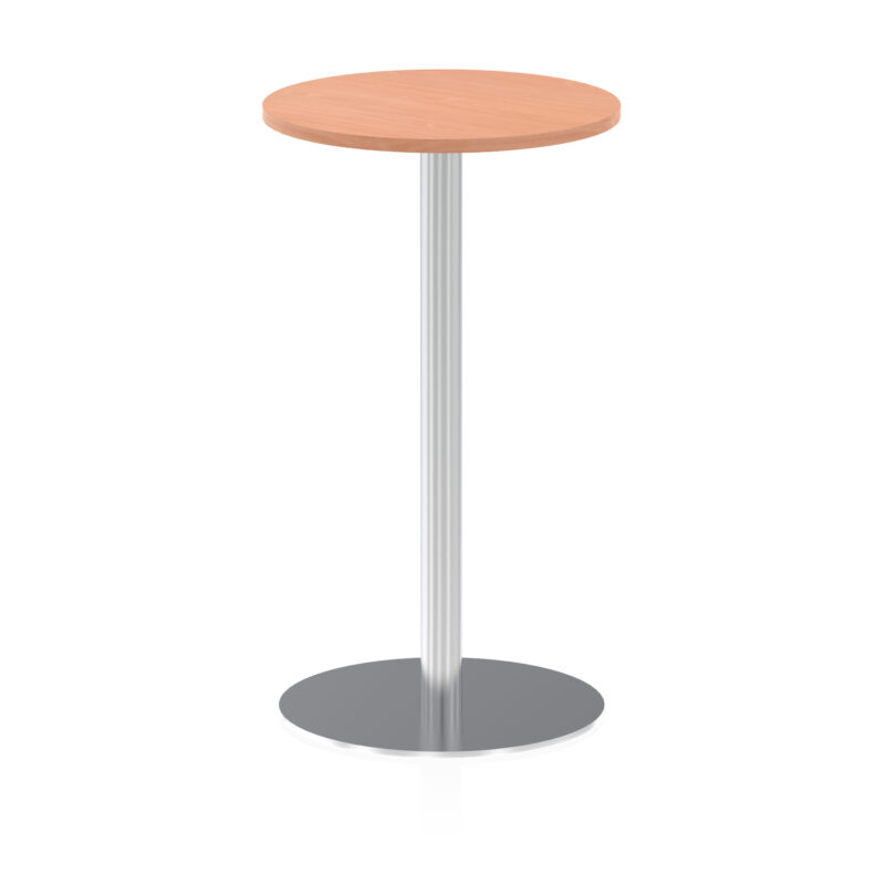 Italia Round Poseur Table Silver Leg - Image 7