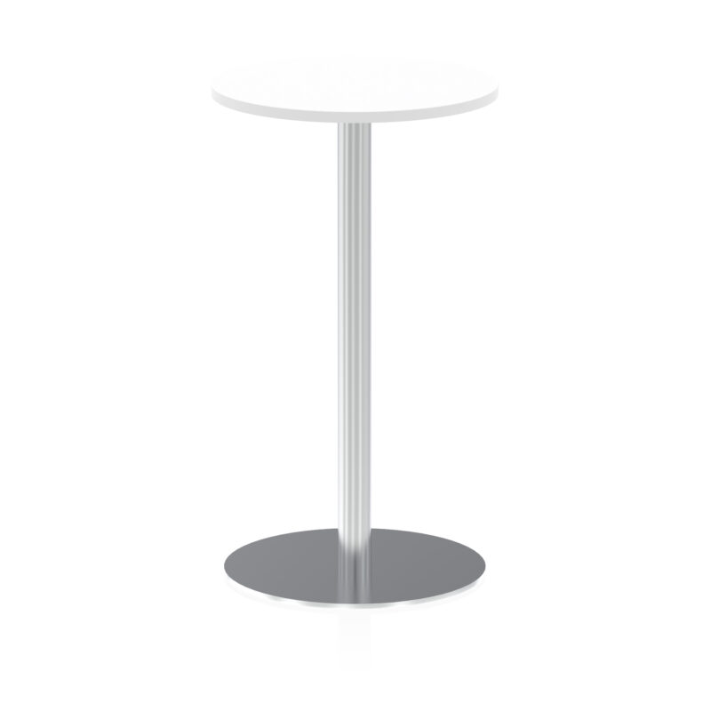 Italia Round Poseur Table Silver Leg - Image 9