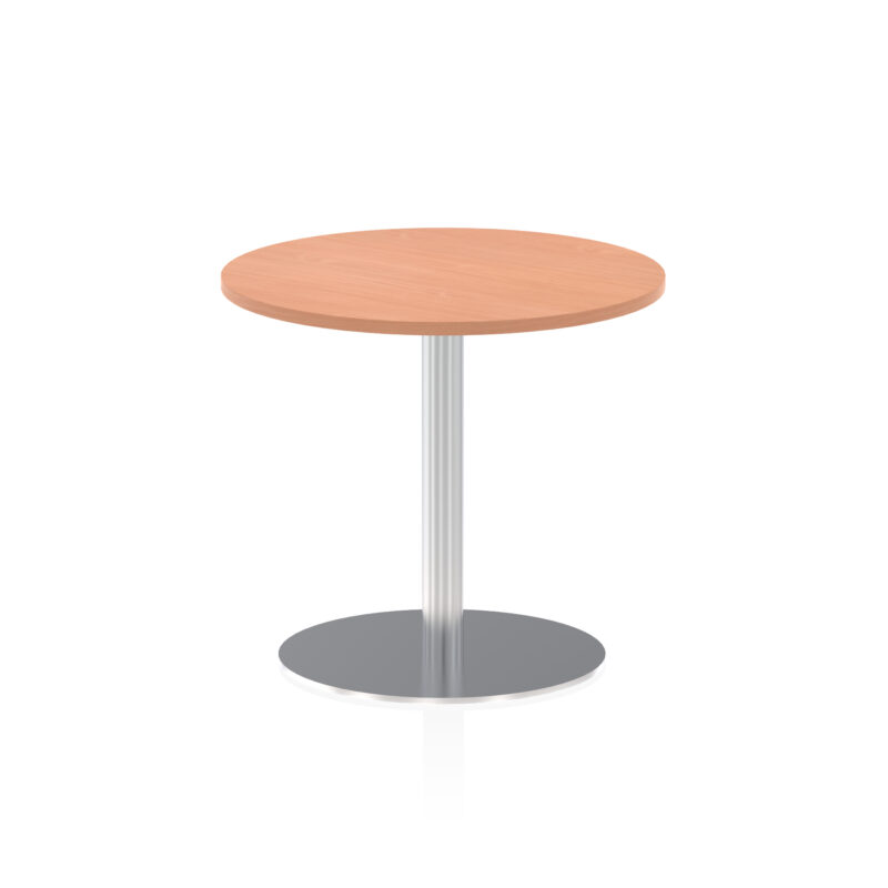 Italia Round Poseur Table Silver Leg - Image 13