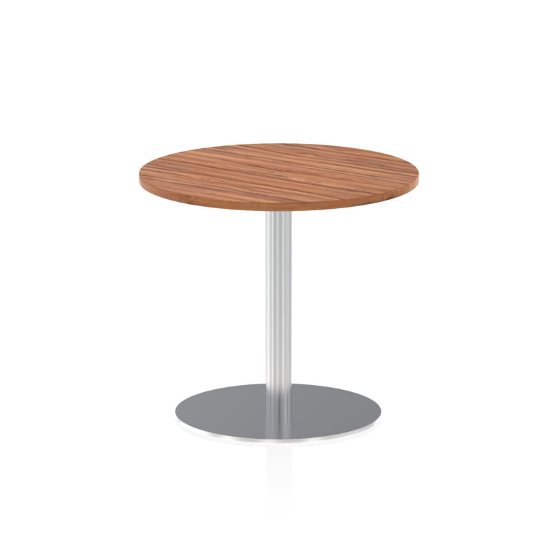 Italia Round Poseur Table Silver Leg - Image 14