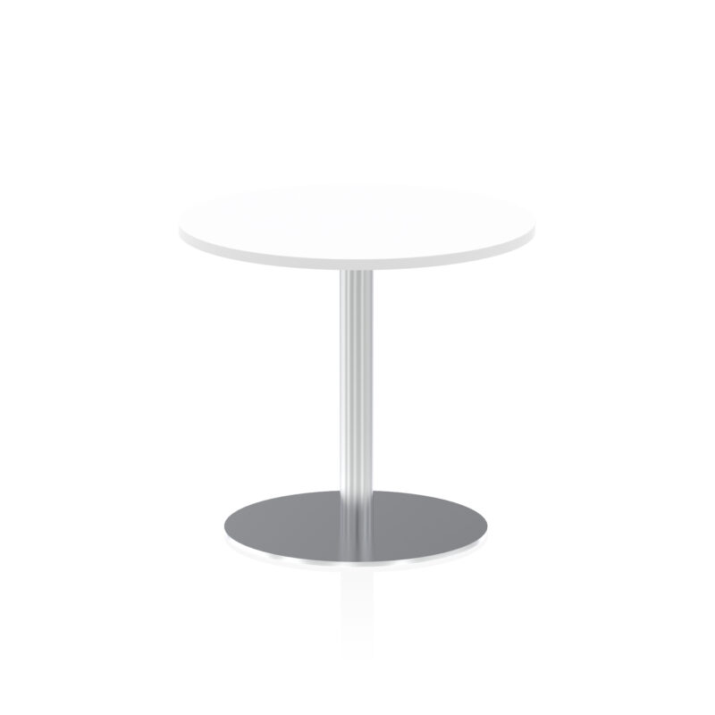 Italia Round Poseur Table Silver Leg - Image 15