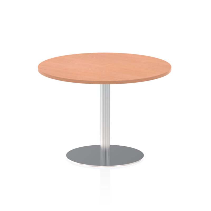 Italia Round Poseur Table Silver Leg - Image 25