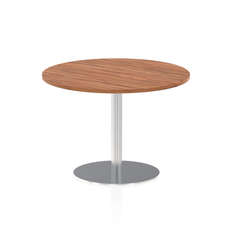 Italia Round Poseur Table Silver Leg - Image 26