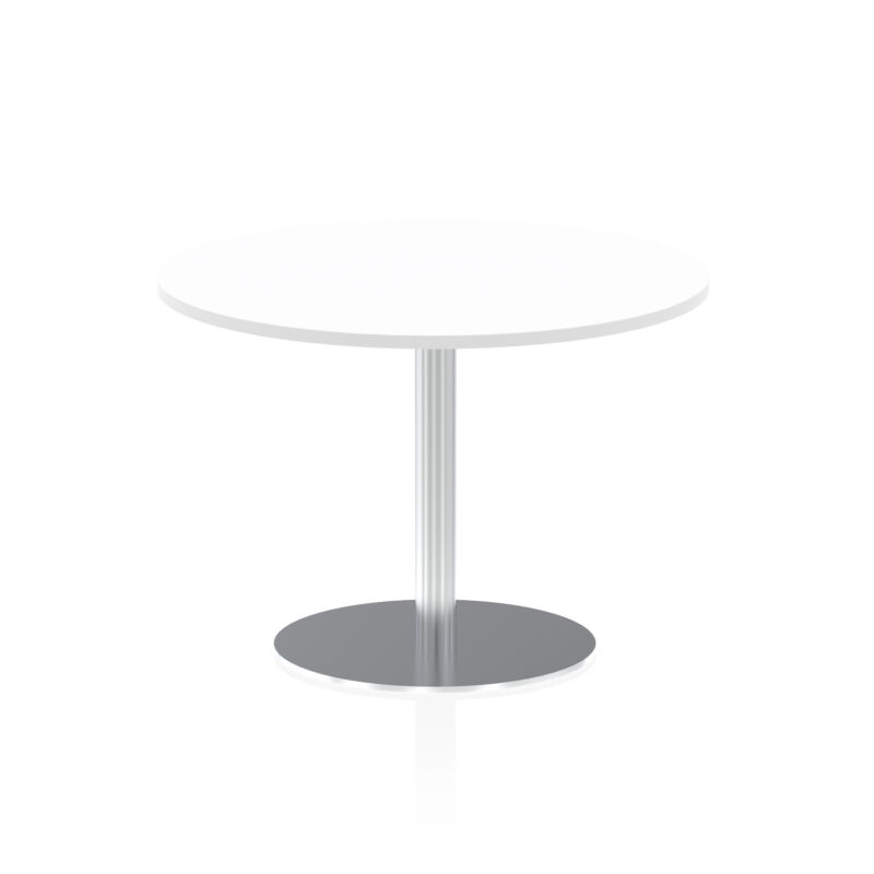 Italia Round Poseur Table Silver Leg - Image 27