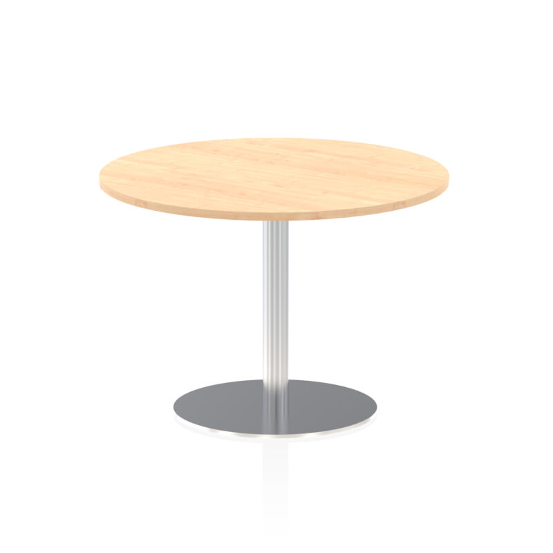 Italia Round Poseur Table Silver Leg - Image 28