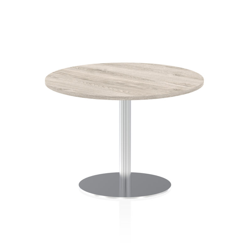 Italia Round Poseur Table Silver Leg - Image 30