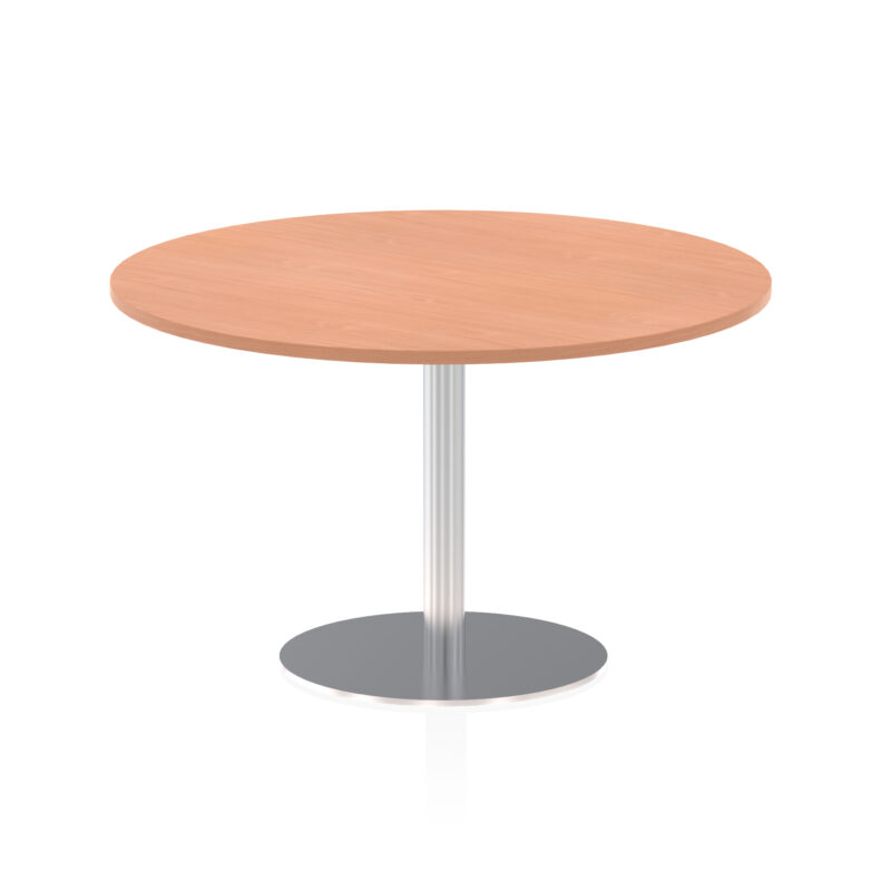 Italia Round Poseur Table Silver Leg - Image 37