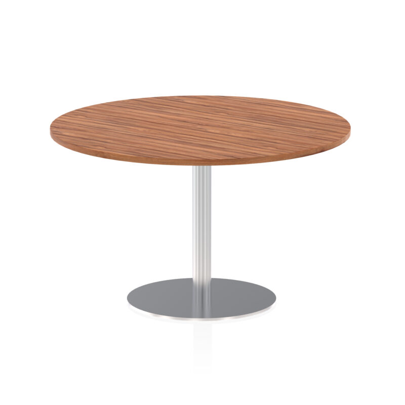 Italia Round Poseur Table Silver Leg - Image 38