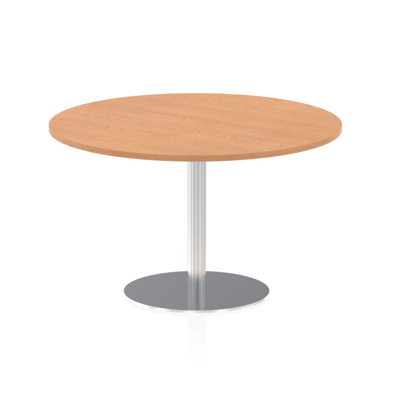 Italia Round Poseur Table Silver Leg - Image 41