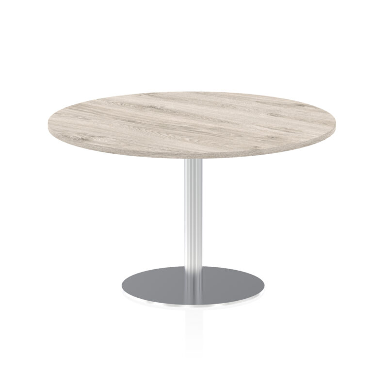 Italia Round Poseur Table Silver Leg - Image 42