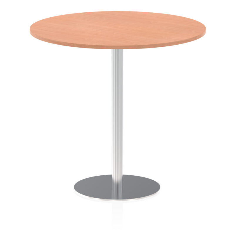Italia Round Poseur Table Silver Leg - Image 43