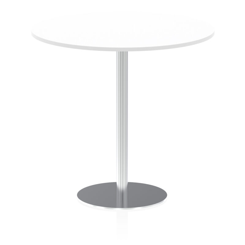 Italia Round Poseur Table Silver Leg - Image 45