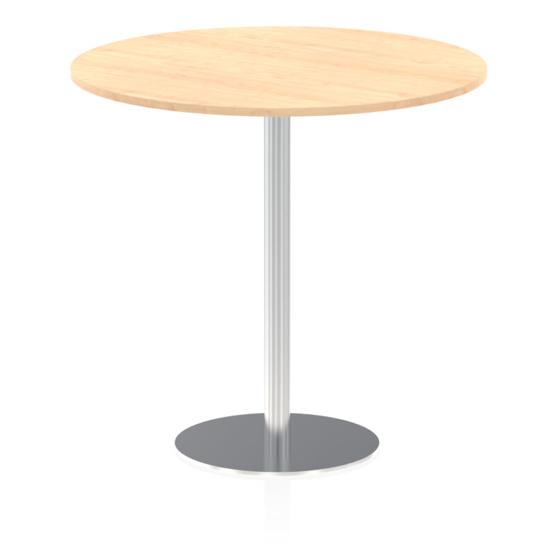 Italia Round Poseur Table Silver Leg - Image 46