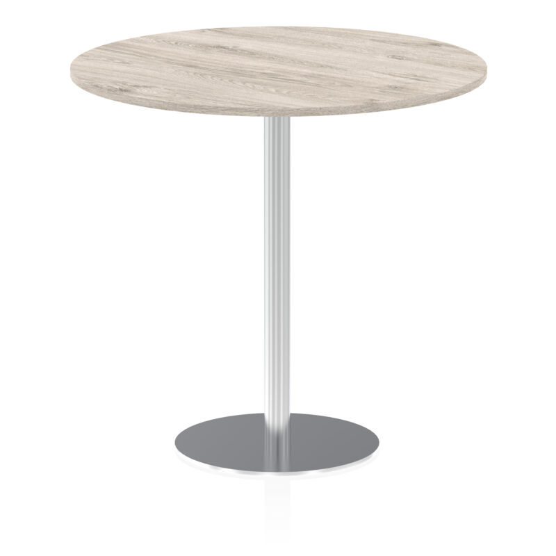 Italia Round Poseur Table Silver Leg - Image 48