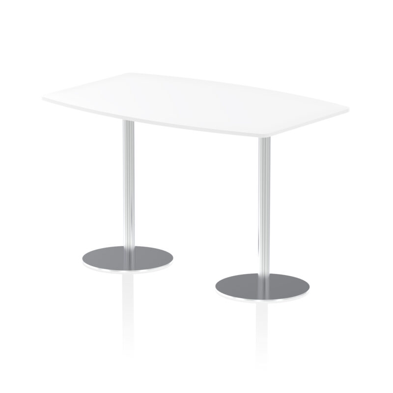 Italia High Gloss Boardroom Table Silver Leg - Image 4
