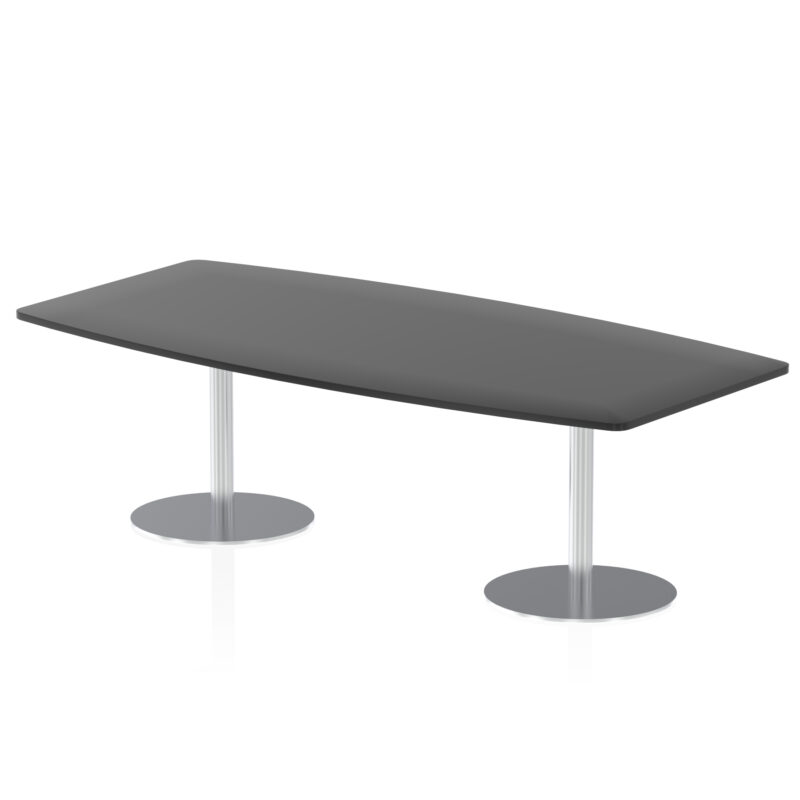 Italia High Gloss Boardroom Table Silver Leg - Image 5