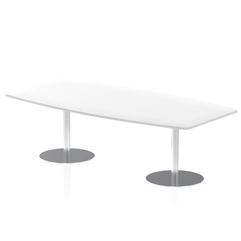 Italia High Gloss Boardroom Table Silver Leg - Image 6