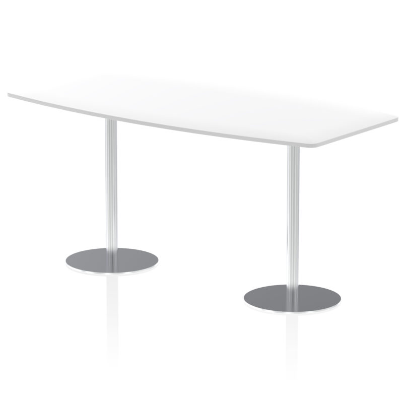 Italia High Gloss Boardroom Table Silver Leg - Image 8