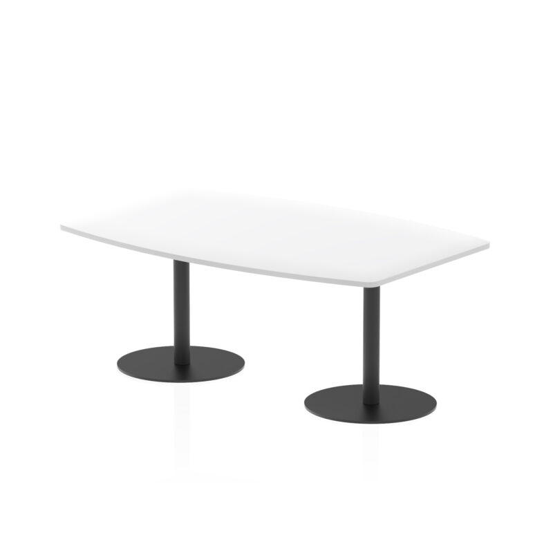Italia High Gloss Boardroom Table Black Leg - Image 2