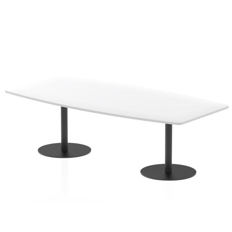 Italia High Gloss Boardroom Table Black Leg - Image 6
