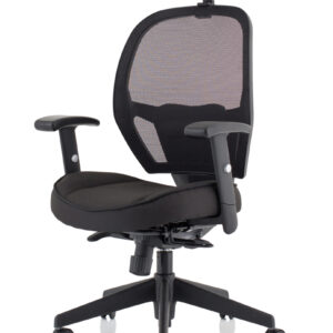 Denver High Mesh Back Black Task Operator Office Chair with Arms - Image 11