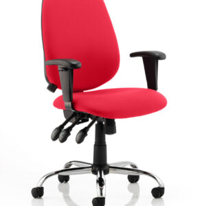 Lisbon Medium Back Task Operator Office Chair with Height Adjustable Arms - Image 17