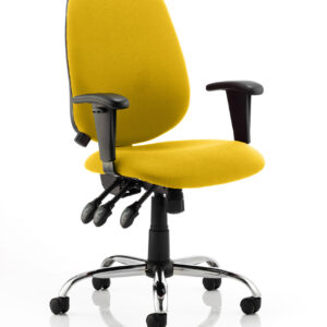Lisbon Medium Back Task Operator Office Chair with Height Adjustable Arms - Image 21