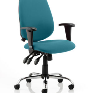 Lisbon Medium Back Task Operator Office Chair with Height Adjustable Arms - Image 23