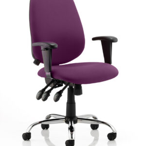 Lisbon Medium Back Task Operator Office Chair with Height Adjustable Arms - Image 24