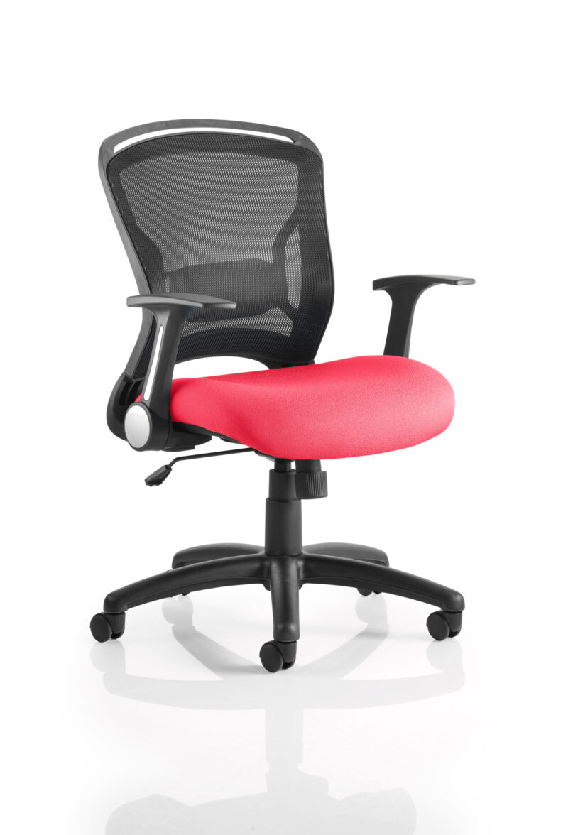 Zeus Medium Mesh Back Task Operator Office Chair with Arms - Image 4