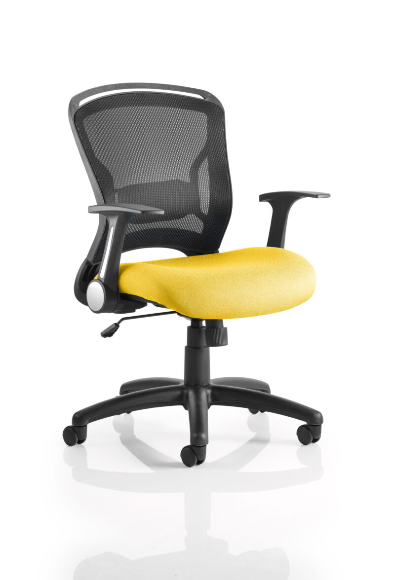 Zeus Medium Mesh Back Task Operator Office Chair with Arms - Image 8