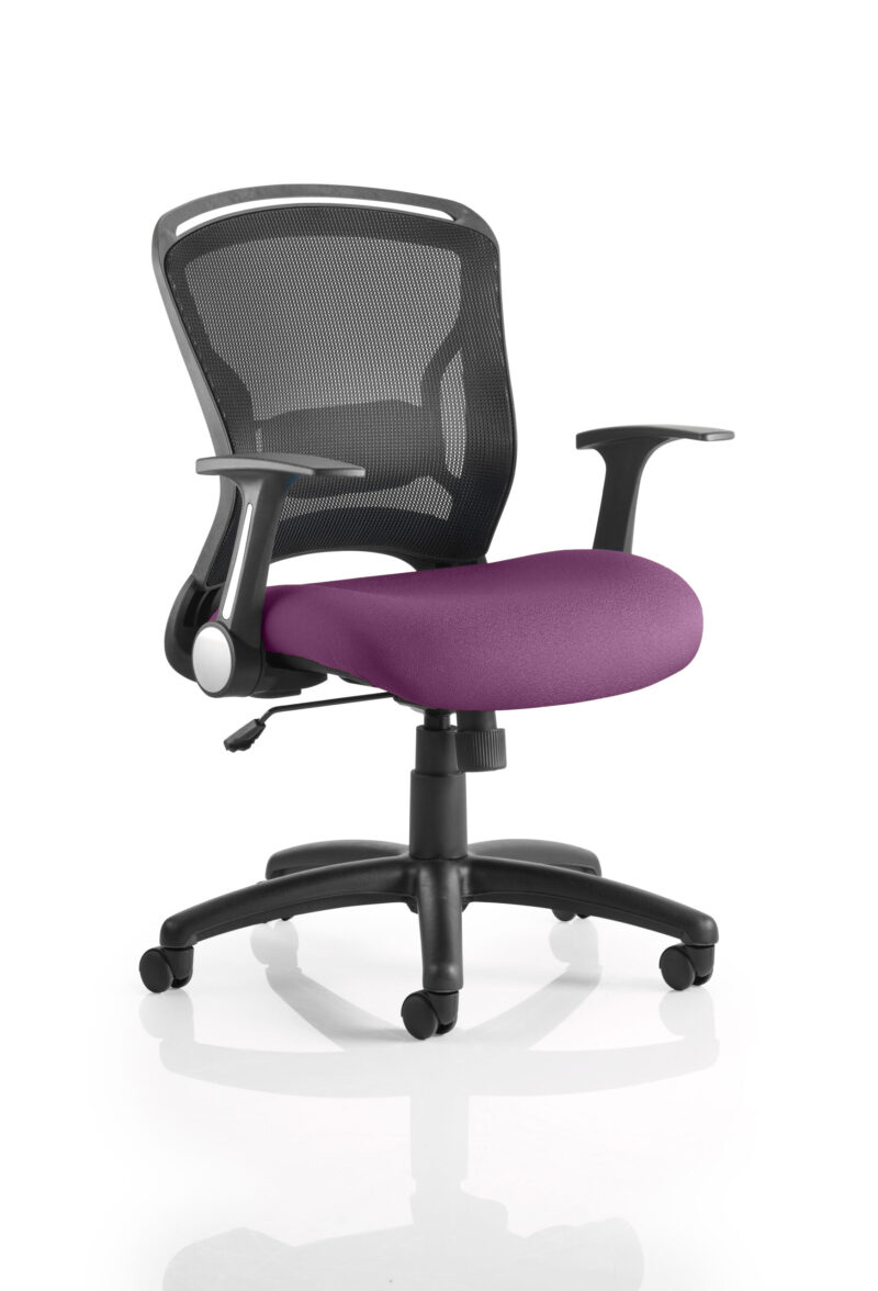Zeus Medium Mesh Back Task Operator Office Chair with Arms - Image 11