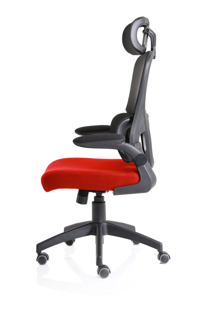 Iris Task Operator Mesh Back Fabric Seat With Headrest - Image 12