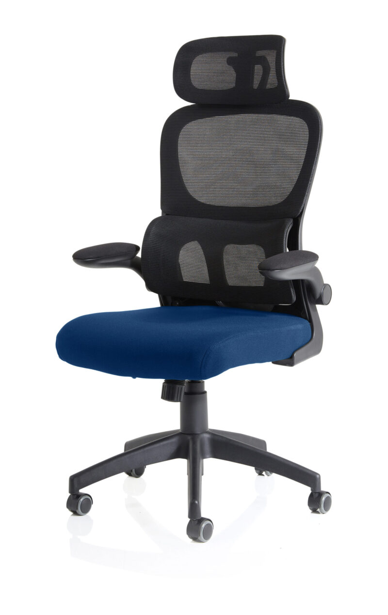 Iris Task Operator Mesh Back Fabric Seat With Headrest - Image 27