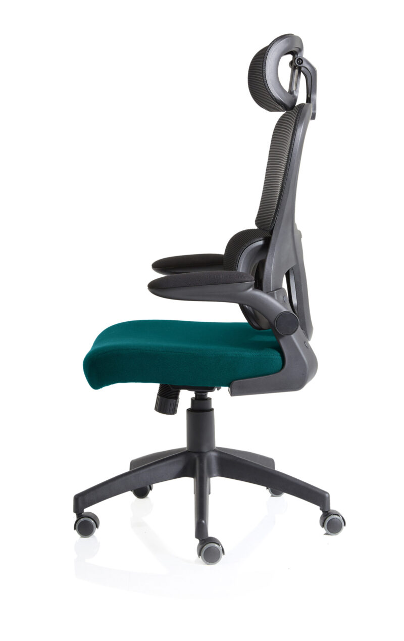 Iris Task Operator Mesh Back Fabric Seat With Headrest - Image 60