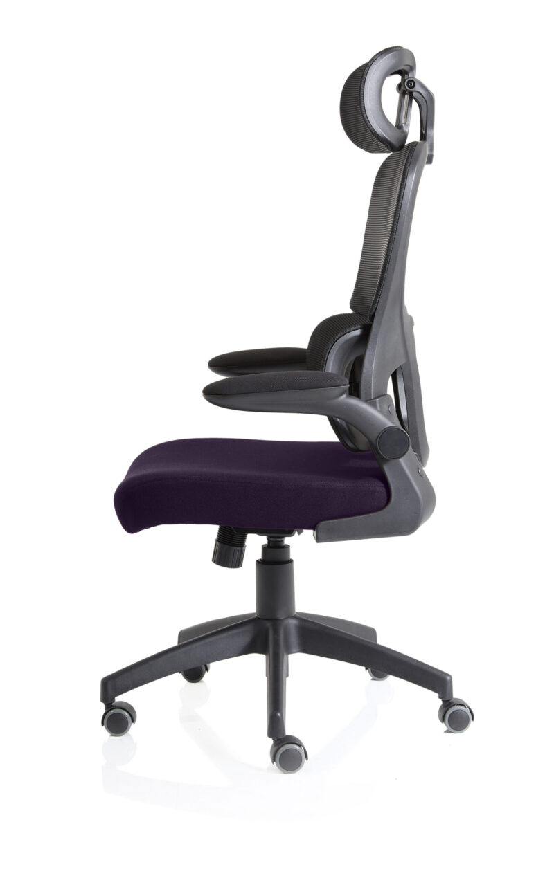 Iris Task Operator Mesh Back Fabric Seat With Headrest - Image 68