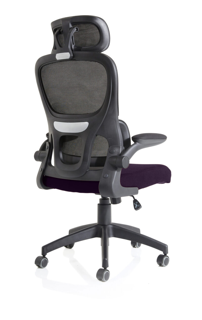 Iris Task Operator Mesh Back Fabric Seat With Headrest - Image 71