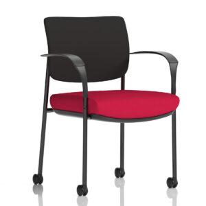 Brunswick Deluxe Medium Back Visitor Office Chair with Arms with Castors