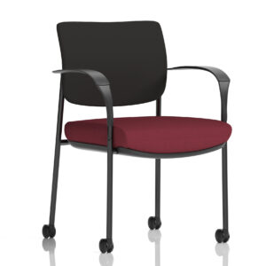 Brunswick Deluxe Medium Back Visitor Office Chair with Arms with Castors - Image 2