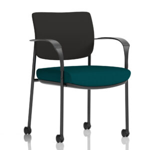 Brunswick Deluxe Medium Back Visitor Office Chair with Arms with Castors - Image 3