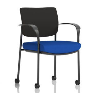 Brunswick Deluxe Medium Back Visitor Office Chair with Arms with Castors - Image 6