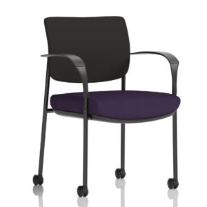Brunswick Deluxe Medium Back Visitor Office Chair with Arms with Castors - Image 8