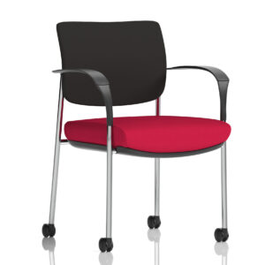 Brunswick Deluxe Medium Back Visitor Office Chair with Arms with Castors - Image 9