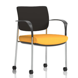 Brunswick Deluxe Medium Back Visitor Office Chair with Arms with Castors - Image 13