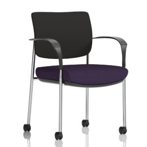 Brunswick Deluxe Medium Back Visitor Office Chair with Arms with Castors - Image 16