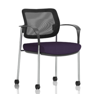 Brunswick Deluxe Medium Back Visitor Office Chair with Arms with Castors - Image 48