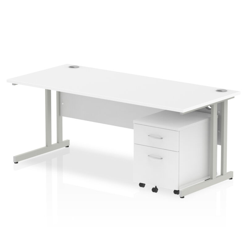 Impulse 1800mm Cantilever Straight Desk With Mobile Pedestal - Image 21