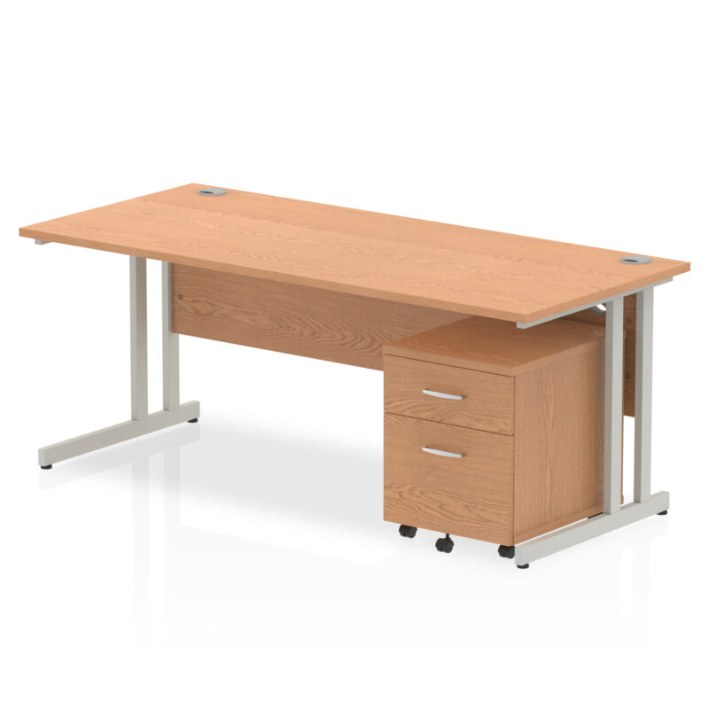 Impulse 1800mm Cantilever Straight Desk With Mobile Pedestal - Image 13