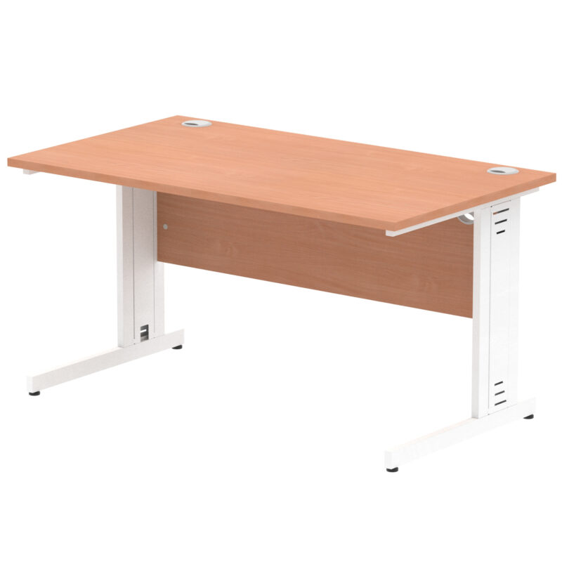 Impulse 1400mm Straight Desk Cable Managed Leg - Image 9